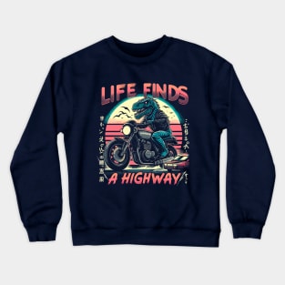 Life Finds a Highway Crewneck Sweatshirt
